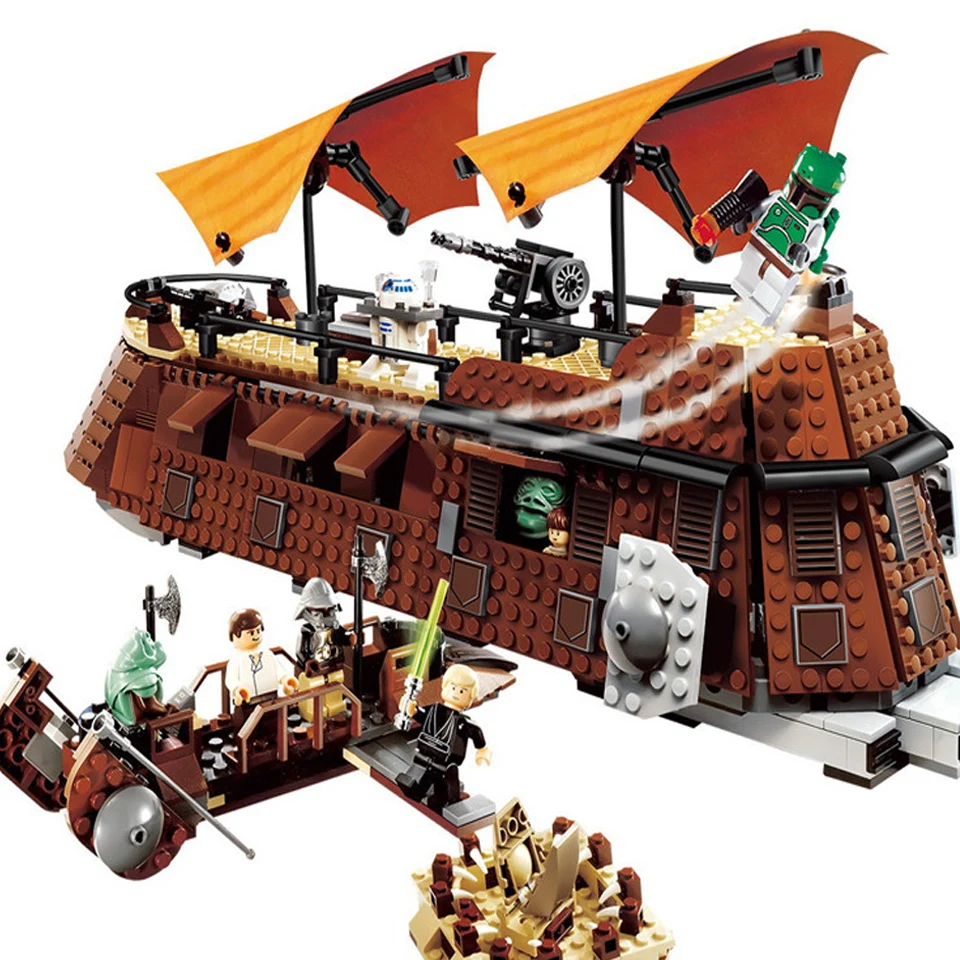 05090 Star Wars The Jabba Sail Barge Sailing Ship Set 821Pcs Building Blocks Bricks Toys Compatible 6210 Kids Christmas Gift
05090 Star Wars The Jabba Sail Barge Sailing Ship Set 821Pcs Building Blocks Bricks Toys Compatible 6210 Kids Christmas Gift