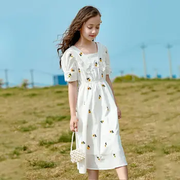 Children 2020 Summer Dresses Kids Baby Girls Short Sleeve Flower Print A-line Dresses Teen Girls Casual Princess Vestidos W247 
Children 2020 Summer Dresses Kids Baby Girls Short Sleeve Flower Print A-line Dresses Teen Girls Casual Princess Vestidos W247