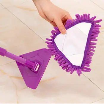 Triangle Cleaning Wiper Cleaning Mop Retractable Glass Cleaner Chenille PP Iron Material Easy Installation Storage For Housew