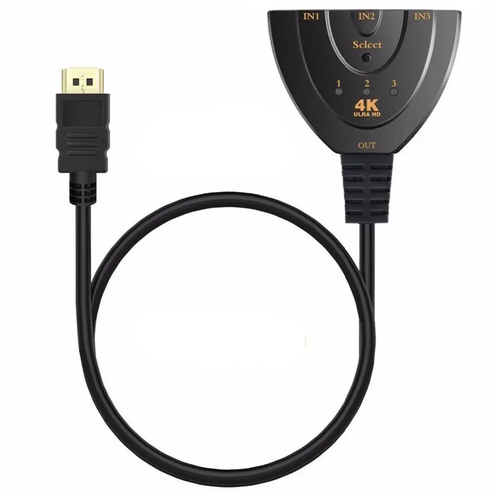 4K*2K 3D Mini 3 Port HDMI Switch 1.4b 4K Switcher HDMI Splitter Out Port Hub 1080P 3 in 1 for DVD HDTV Xbox PS3 PS4 Bundle 1
4K*2K 3D Mini 3 Port HDMI Switch 1.4b 4K Switcher HDMI Splitter Out Port Hub 1080P 3 in 1 for DVD HDTV Xbox PS3 PS4 Bundle 1