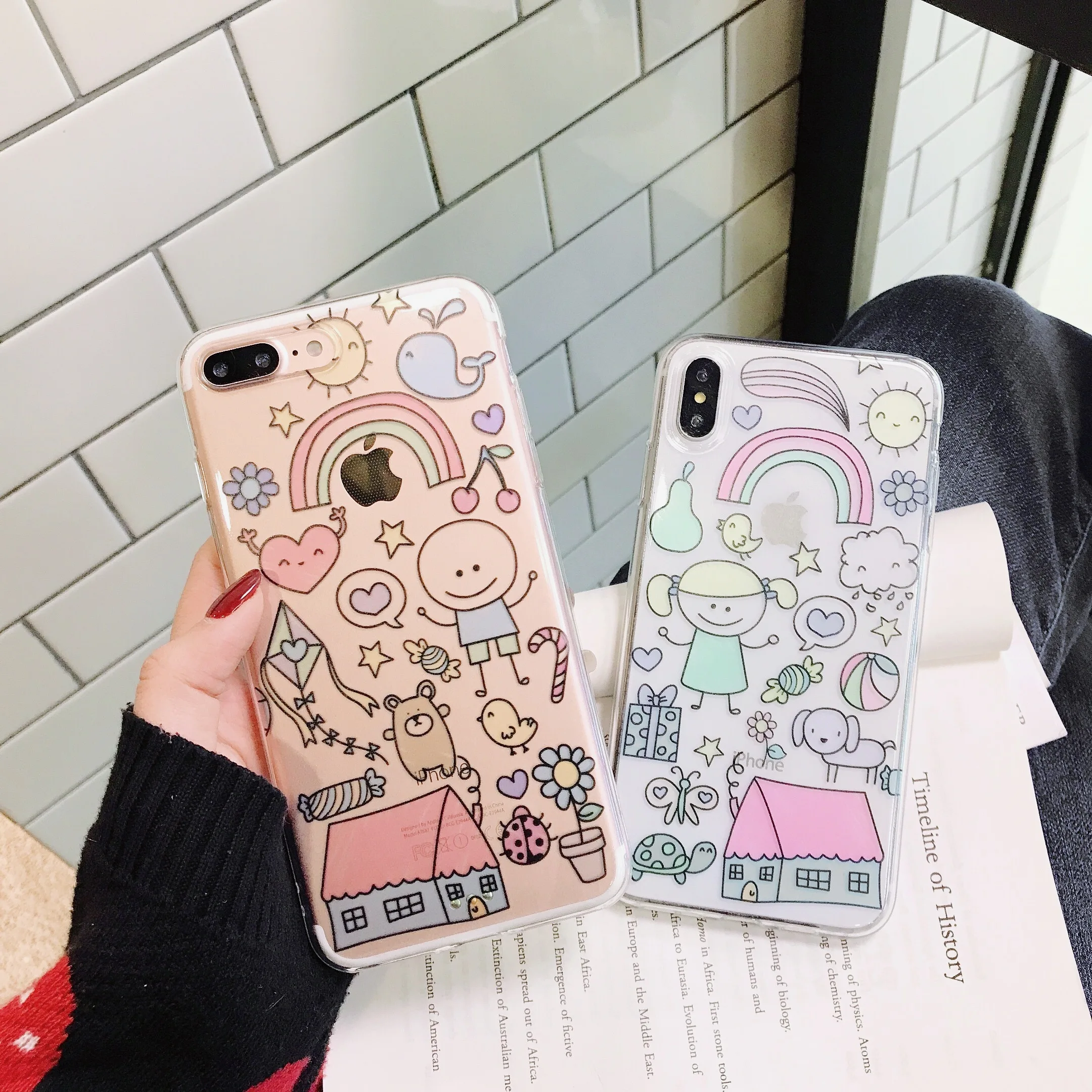 Cute Cartoon Transparent case For iphone XS Max XR X Case For iphone 6 6S 8 7 Plus Cover Ultra thin silicon TPU case kawyi
Cute Cartoon Transparent case For iphone XS Max XR X Case For iphone 6 6S 8 7 Plus Cover Ultra thin silicon TPU case kawyi
