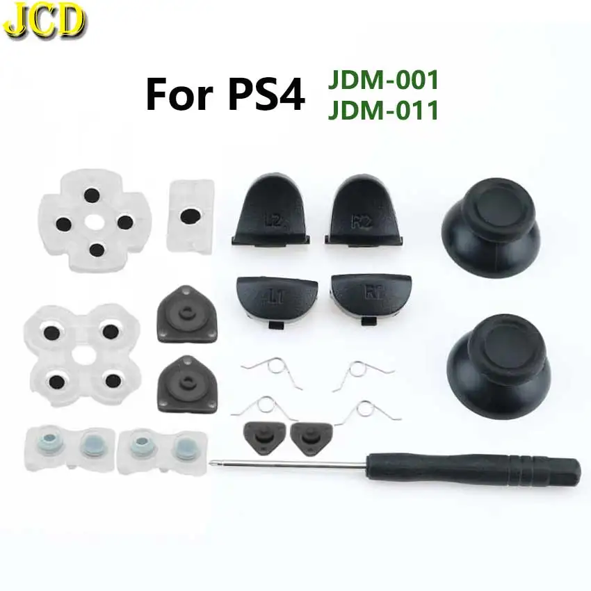 JCD For PS4 JDM-001 / 011 Controller L1 R1 L2 R2 Trigger Buttons 3D Analog Stick + Conductive Rubber Button Screwdriver Kit
JCD For PS4 JDM-001 / 011 Controller L1 R1 L2 R2 Trigger Buttons 3D Analog Stick + Conductive Rubber Button Screwdriver Kit