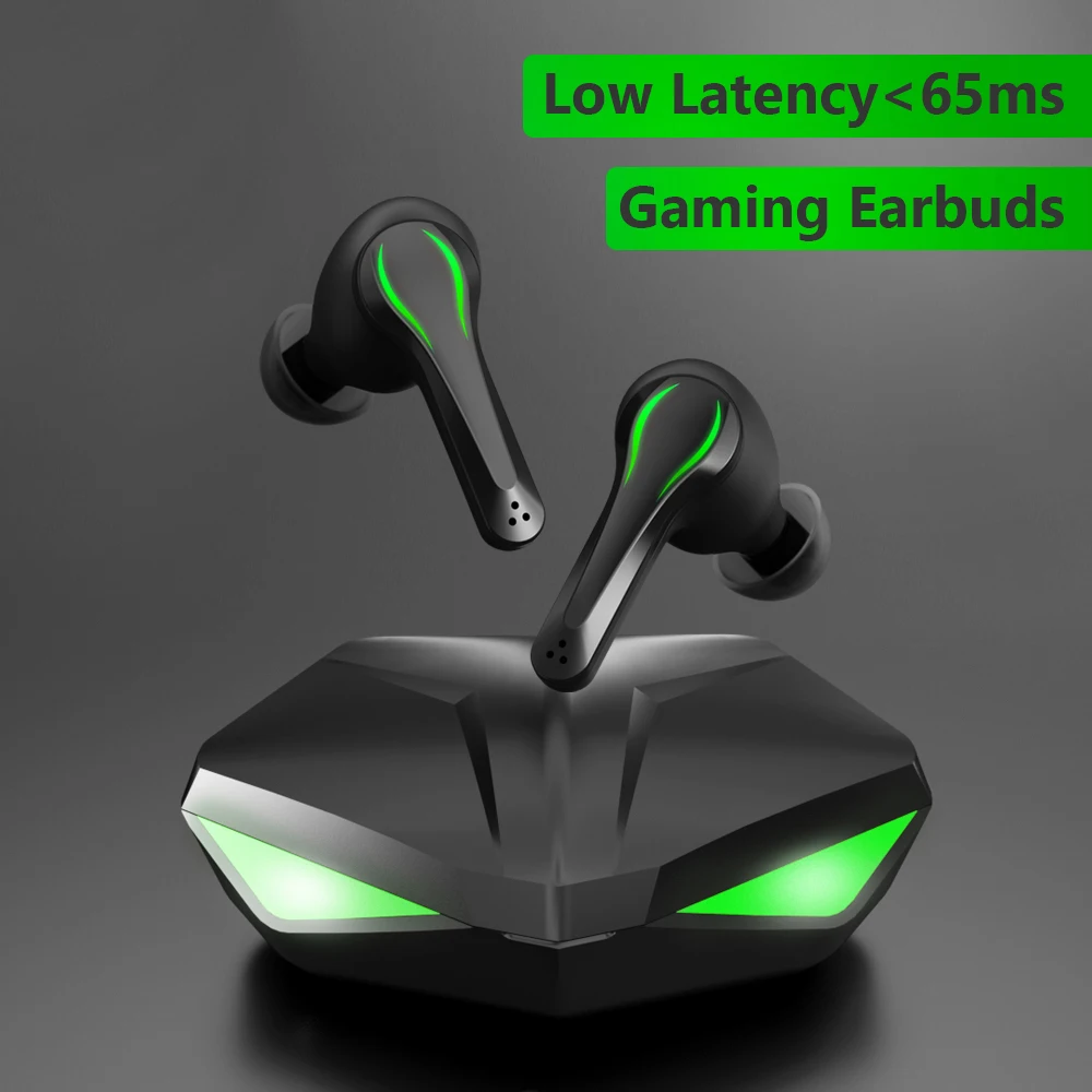 TWS Gaming Earbuds 65ms Low Latency fone Bluetooth Earphone with Mic Bass Audio Sound Driving Positioning Wireless Headset | Электроника