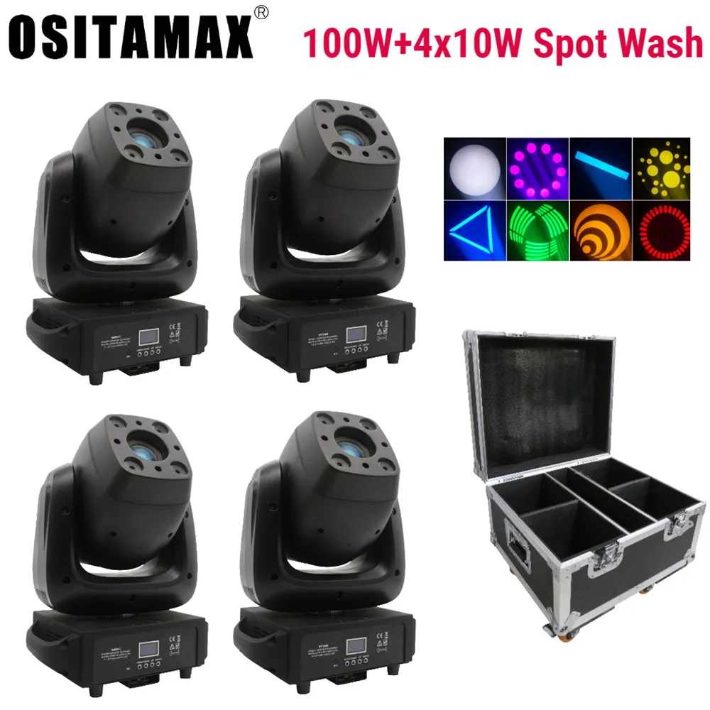 4 светильника s + 1 F светильник новый дизайн DJ Pro Spot 100 Вт Вращающаяся головка 4x10 RGBW