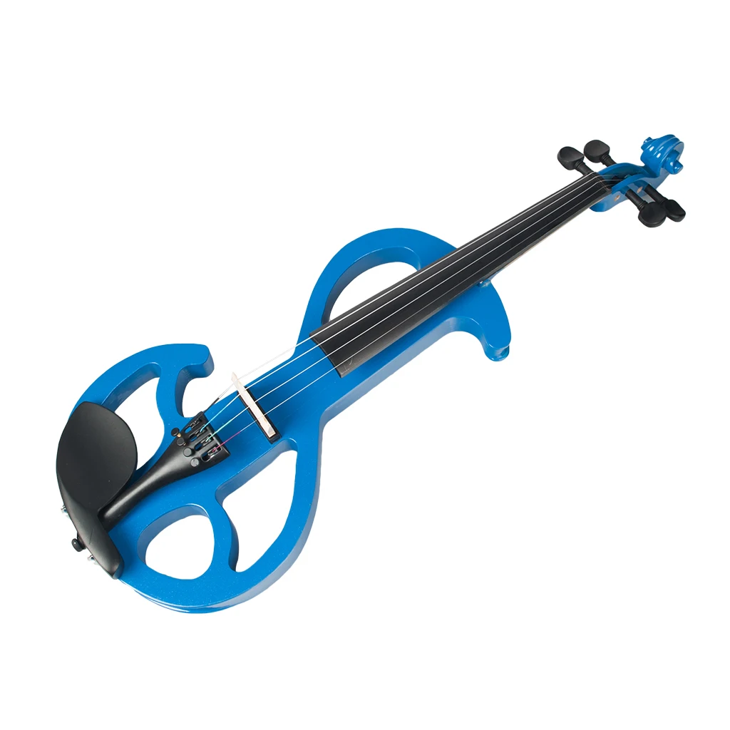 1 Set 4/4 Electric/Silent Violin Blue Concert Gig Stage Performance Accessory 1 Set 4/4 Electric/Silent Violin Blue Concert Gig Stage Performance Accessory