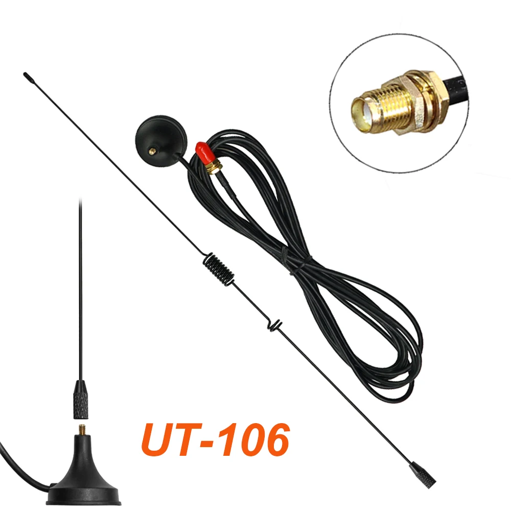 

Two Way Radio VHF UHF SMA-Female Car Magnetic Mobile Antenna UT-106 for Baofeng Walkie Talkie UV5R UV82 bf888s Radio Accessories
