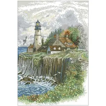 Lighthouse on the cliff patterns Counted Cross Stitch 11CT 14CT 18CT DIY Cross Stitch Kits Embroidery Needlework Sets home decor
Lighthouse on the cliff patterns Counted Cross Stitch 11CT 14CT 18CT DIY Cross Stitch Kits Embroidery Needlework Sets home decor