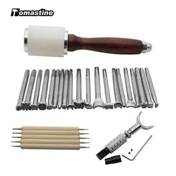 27pcs Leather Staming Set for Leather Butterflies Pattern Printing Tool Hammer Indentation Pen and Rotary Carving Knife Kit
27pcs Leather Staming Set for Leather Butterflies Pattern Printing Tool Hammer Indentation Pen and Rotary Carving Knife Kit