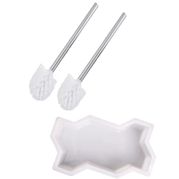 2 x Stainless Steel Toilet Brush Head Holders (White) & 1x Three Waveform Garden Path Plastic Concrete Paving Brick Mold 
2 x Stainless Steel Toilet Brush Head Holders (White) & 1x Three Waveform Garden Path Plastic Concrete Paving Brick Mold