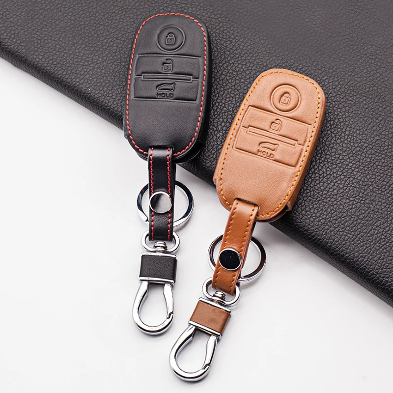 Чехол для автомобильного ключа кожаный чехол с 3 кнопками KIA Optima K5 Lion Run 2016
