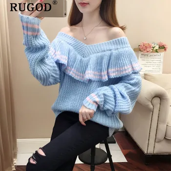 RUGOD 2019 Korean knitted women sweater Fashion ins double V neck long sleeve pullover and sweaters female Auturm winter sweater
RUGOD 2019 Korean knitted women sweater Fashion ins double V neck long sleeve pullover and sweaters female Auturm winter sweater