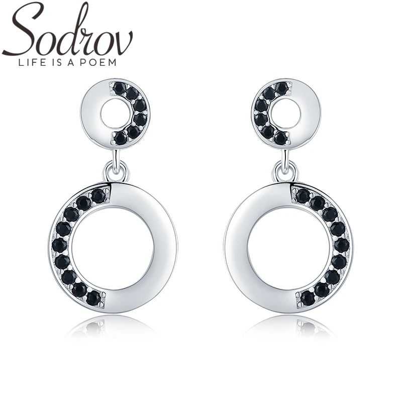 SODROV Vintage 925 Sterling Silver Earrings Black Spinel Engagement Dangle Earrings for Women Silver 925 Jewelry I025
SODROV Vintage 925 Sterling Silver Earrings Black Spinel Engagement Dangle Earrings for Women Silver 925 Jewelry I025