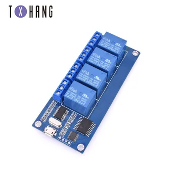 MICRO USB 5V 4-Channel Relay Module USB Control Relay Module serial port A diy electronics
MICRO USB 5V 4-Channel Relay Module USB Control Relay Module serial port A diy electronics