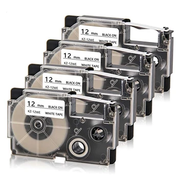 4 Pack 12mm Black on White Label Tape Label Maker Compatible with KL1500 KL2000 KL7000 KL7200 KL-100 KL120 KL60 KL-750B Label Ma
4 Pack 12mm Black on White Label Tape Label Maker Compatible with KL1500 KL2000 KL7000 KL7200 KL-100 KL120 KL60 KL-750B Label Ma