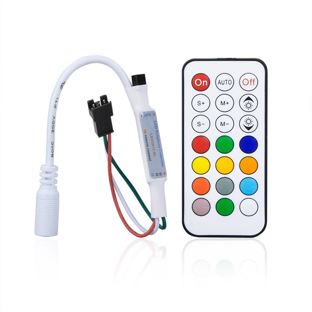 5-24V LED Controller 21 Keys Mini Pixel Dimmer 3pin For WS2812B WS2811 WS2812 LED Pixel Strip Light RF Module Connector
5-24V LED Controller 21 Keys Mini Pixel Dimmer 3pin For WS2812B WS2811 WS2812 LED Pixel Strip Light RF Module Connector