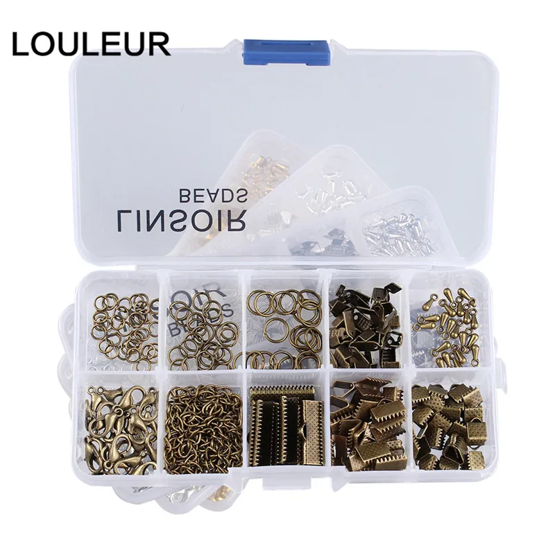 1box/lot Mixed Ends Fastener Clasps/Lobster Clasps/Jump Rings/Extender Chains/Crimp Beads Set for Jewelry Findings Making
1box/lot Mixed Ends Fastener Clasps/Lobster Clasps/Jump Rings/Extender Chains/Crimp Beads Set for Jewelry Findings Making