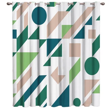 Geometric Pattern Green Blue Light Rose Red Window Treatment Hardware Sets Curtains for the Kitchen Living Room
Geometric Pattern Green Blue Light Rose Red Window Treatment Hardware Sets Curtains for the Kitchen Living Room
