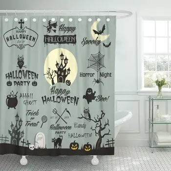 Scary Happy Halloween Design Badges Labels and Haunted Bathroom Curtain Waterproof Polyester Fabric 72 x 72 Inches Set with Hook
Scary Happy Halloween Design Badges Labels and Haunted Bathroom Curtain Waterproof Polyester Fabric 72 x 72 Inches Set with Hook