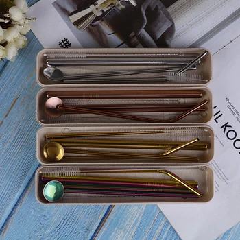 4 Pcs Stainless Steel Metal Drinking Straw Reusable Straws + 2 Cleaner Brush Kit
4 Pcs Stainless Steel Metal Drinking Straw Reusable Straws + 2 Cleaner Brush Kit