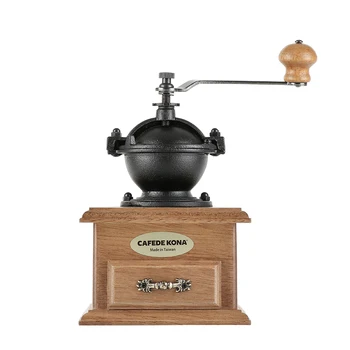 Hand-cranked household coffee powder grinding manual retro adjustable thickness Cast Iron coffee mill with wooden body
Hand-cranked household coffee powder grinding manual retro adjustable thickness Cast Iron coffee mill with wooden body