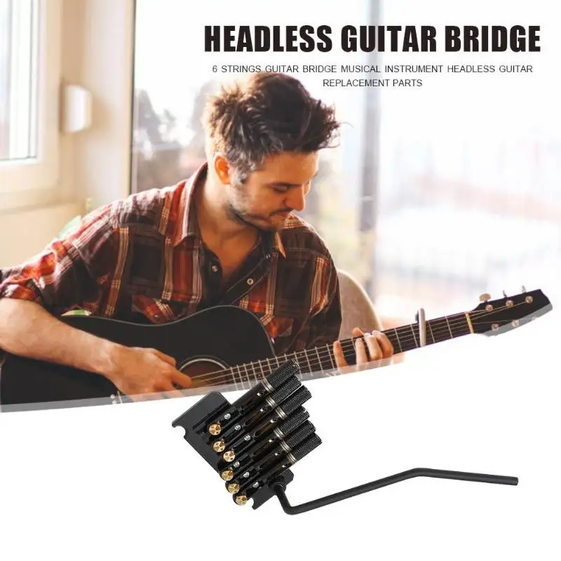 Headless 6 Strings Bridge Easy to Change Strings Practical Durable Electric Guitar Tremolo Bridges Replacement Parts
Headless 6 Strings Bridge Easy to Change Strings Practical Durable Electric Guitar Tremolo Bridges Replacement Parts