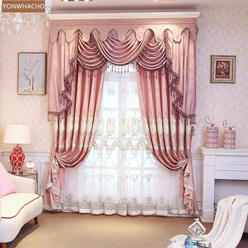 Custom curtains luxury thickened chenille embroidery living room bedroom pink cloth blackout curtain valance tulle panel B996
Custom curtains luxury thickened chenille embroidery living room bedroom pink cloth blackout curtain valance tulle panel B996