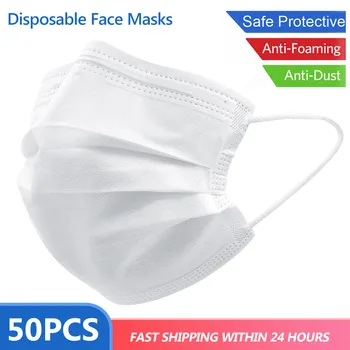 50pcs Disposable Safe Breathable Face Mouth Masks Non-Woven 3 Layers Labor Mouth Muffle Anti-dust for Kids Adult Ear loop Filter
50pcs Disposable Safe Breathable Face Mouth Masks Non-Woven 3 Layers Labor Mouth Muffle Anti-dust for Kids Adult Ear loop Filter