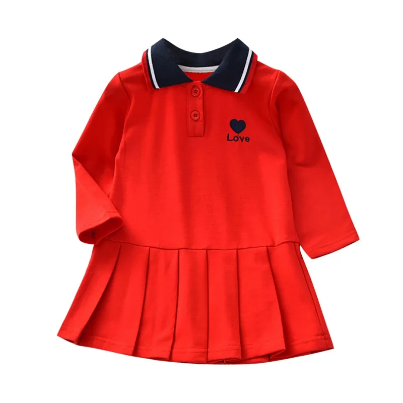 Одежда для маленьких девочек От 2 до 7 лет-осеннее платье принцессы в школьном
