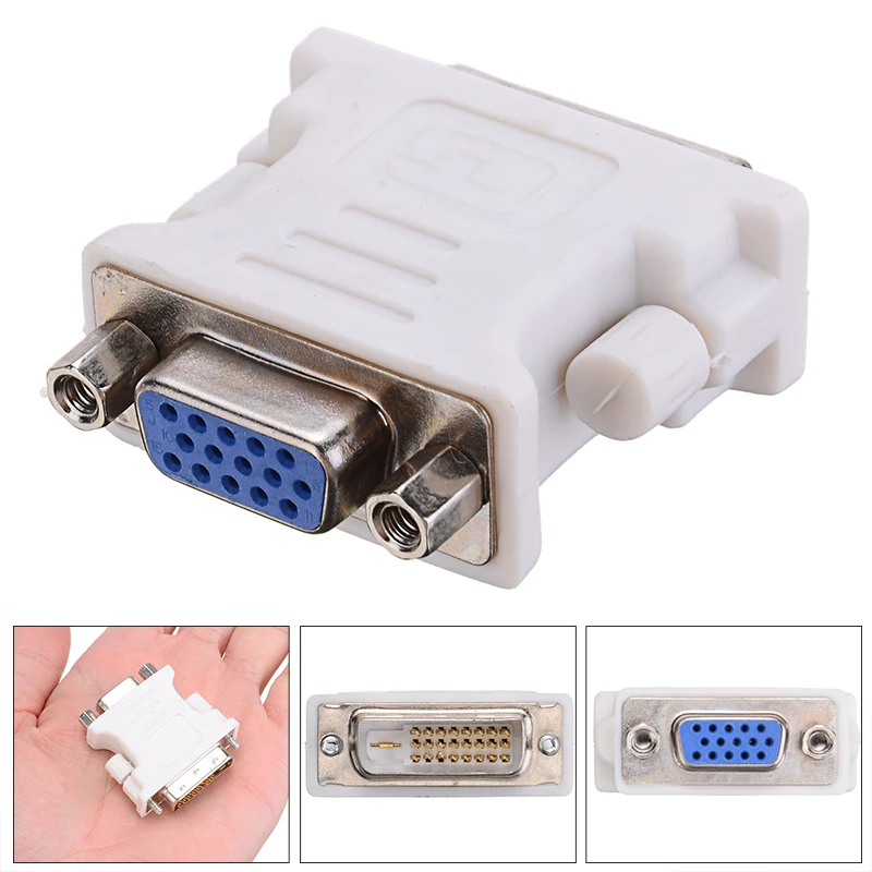 For Computer PC Laptop Projector 1pc DVI 24+1 Pin Male to VGA Female Adapter DVI to VGA 1080P Video Converter Pohiks
For Computer PC Laptop Projector 1pc DVI 24+1 Pin Male to VGA Female Adapter DVI to VGA 1080P Video Converter Pohiks