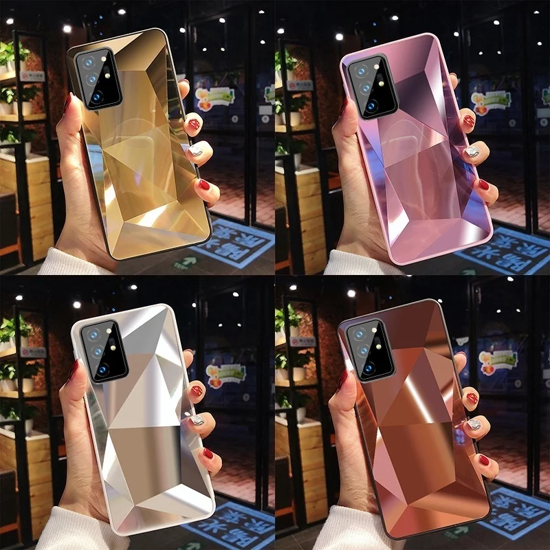 Фото Зеркальный креативный чехол для телефона с бриллиантами Samsung Galaxy S20 Plus Ultra A51 A71 Note10