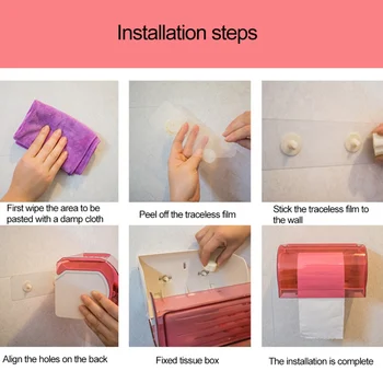 Multifunctional Waterproof Tissue Box Free Punch non-stick Paste Double Grid Transparent ToiletRoll Holder Toilet Roll Holder
Multifunctional Waterproof Tissue Box Free Punch non-stick Paste Double Grid Transparent ToiletRoll Holder Toilet Roll Holder