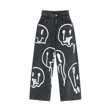 2021 New Spring Fashion Ins Street Hip-hop Printing Wash Jeans Loose Casual Denim Wide Leg Black Pants Tide Woman Long Trousers
2021 New Spring Fashion Ins Street Hip-hop Printing Wash Jeans Loose Casual Denim Wide Leg Black Pants Tide Woman Long Trousers