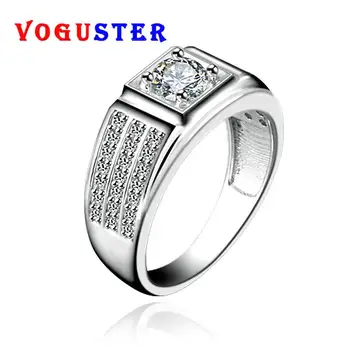 VOGUSTER Luxury Sterling Silver S925 Micro Pave Setting Cubic Zirconia Finger Ring CZ Engagement Ring For Men
VOGUSTER Luxury Sterling Silver S925 Micro Pave Setting Cubic Zirconia Finger Ring CZ Engagement Ring For Men