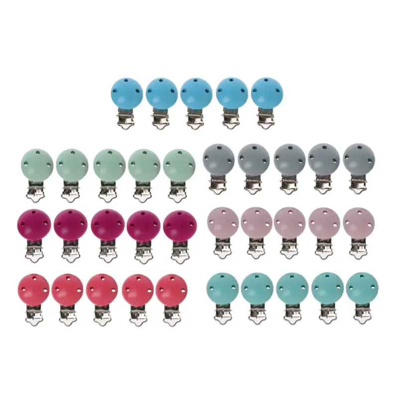 5pcs Metal Wooden Baby Pacifier Clips Solid Color Holders Infant Soother Clasps
5pcs Metal Wooden Baby Pacifier Clips Solid Color Holders Infant Soother Clasps
