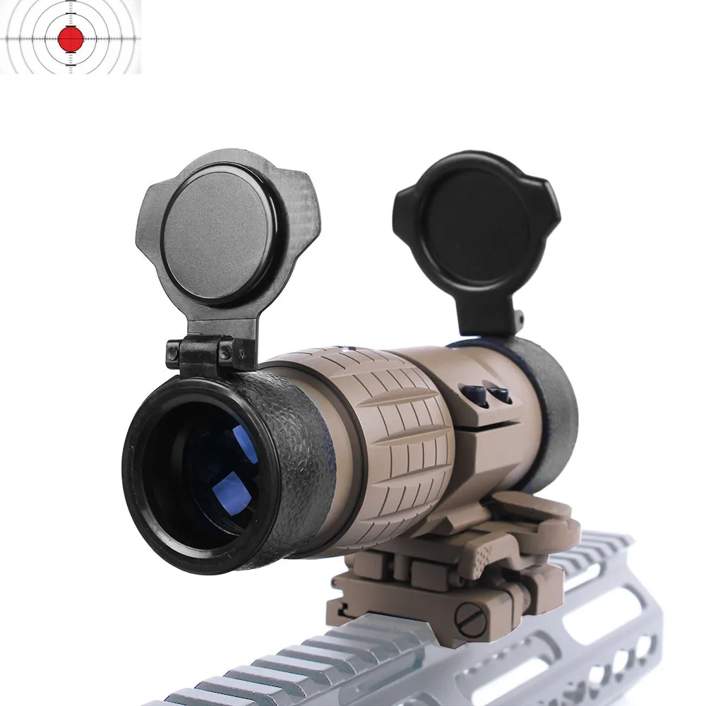 3X Tratical Tan Color Magnifier Optical Sight Red Dot Sight Rifle Scope For Outdoor Sight With Side Flip Picatinny Rail Mount
3X Tratical Tan Color Magnifier Optical Sight Red Dot Sight Rifle Scope For Outdoor Sight With Side Flip Picatinny Rail Mount
