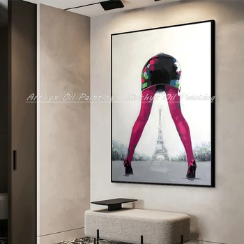 Arthyx Hand Painted Romantic City Paris Eiffel Tower Landscape Oil Paintings Modern Sexy Woman Decor Wall Art Pictures On Canvas 
Arthyx Hand Painted Romantic City Paris Eiffel Tower Landscape Oil Paintings Modern Sexy Woman Decor Wall Art Pictures On Canvas