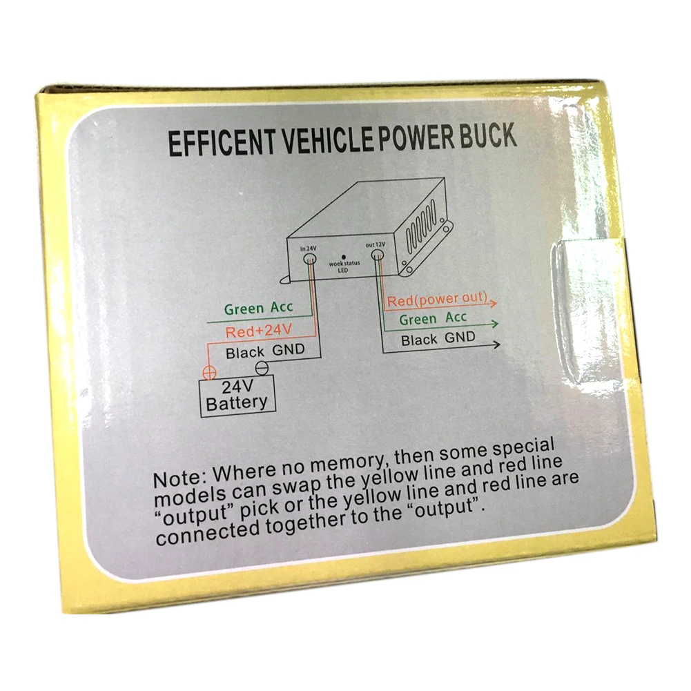 Practical Metal 15A Step Down Car Protection Durable Module Black 24V To 12V Transformer Inverter Converter Power Supply