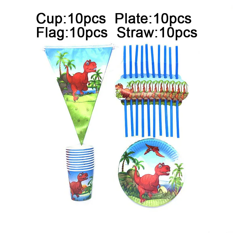 Red Dinosaur Theme Party Tableware Set Disposable Paper Plate Cup Banner Plastic Straws For Kids Happy 1st Birthday Party Supply 
Red Dinosaur Theme Party Tableware Set Disposable Paper Plate Cup Banner Plastic Straws For Kids Happy 1st Birthday Party Supply