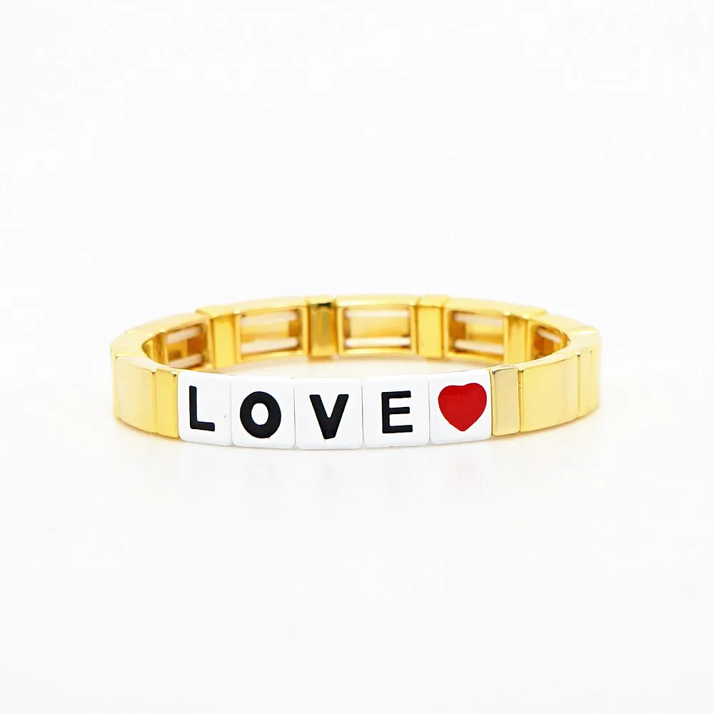 Shinus LOVE Letter Bracelets Women Red Heart Bangles Enamel Tile Bracelet Bohemian Summer Beach Jewelry Handmade Friends Stretch
Shinus LOVE Letter Bracelets Women Red Heart Bangles Enamel Tile Bracelet Bohemian Summer Beach Jewelry Handmade Friends Stretch
