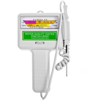 PC101 PH Meter Portable Measure Water Quality PH CL2 Chlorine Tester Level Meter PH Tester for Swimming Pool Spa Aquarium
PC101 PH Meter Portable Measure Water Quality PH CL2 Chlorine Tester Level Meter PH Tester for Swimming Pool Spa Aquarium