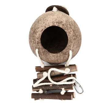 Parrot coconut shell bird nest pet breeding nest with climbing ladder wooden bird ladder swing toy parrot cage bridge toy 20J2
Parrot coconut shell bird nest pet breeding nest with climbing ladder wooden bird ladder swing toy parrot cage bridge toy 20J2