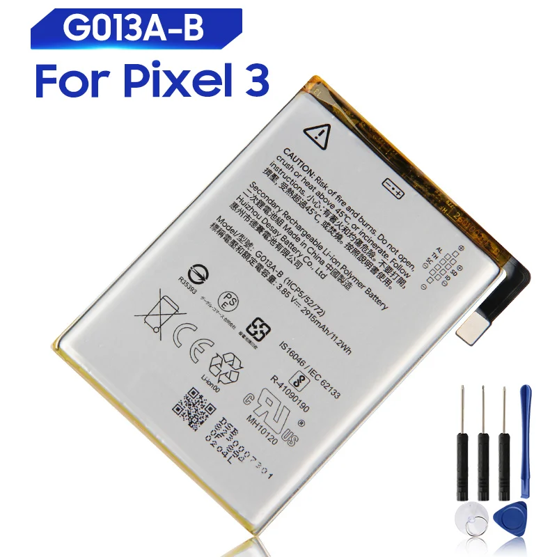 Original Replacement Battery For Google Pixel 3 Pixel3 Pixel 3XL G013A-B G013C-B Genuine Battery 3430mAh
Original Replacement Battery For Google Pixel 3 Pixel3 Pixel 3XL G013A-B G013C-B Genuine Battery 3430mAh