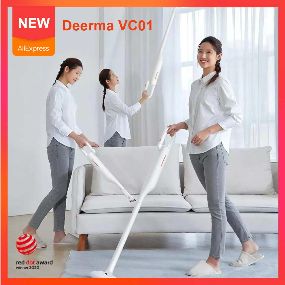 Newest Xiaomi Deerma VC01 Handheld Cordless Vacuum Cleaner 8500Pa Auto-Vertical Stick Aspirator Vacuum Cleaners For Home Car
Newest Xiaomi Deerma VC01 Handheld Cordless Vacuum Cleaner 8500Pa Auto-Vertical Stick Aspirator Vacuum Cleaners For Home Car
