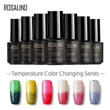 ROSALIND paillettes poudre changement de température vernis à ongles colle dégradé couleur couleur photothérapie colle 30 couleur en option(China)