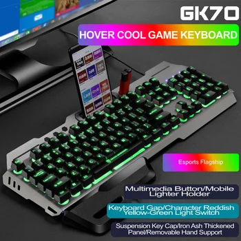 USB Wired Home Office Rainbow Backlit Mute Keyboard Mouse Combo Removable Hand Rest Waterproof For Desktop 104 Keys Gaming
USB Wired Home Office Rainbow Backlit Mute Keyboard Mouse Combo Removable Hand Rest Waterproof For Desktop 104 Keys Gaming