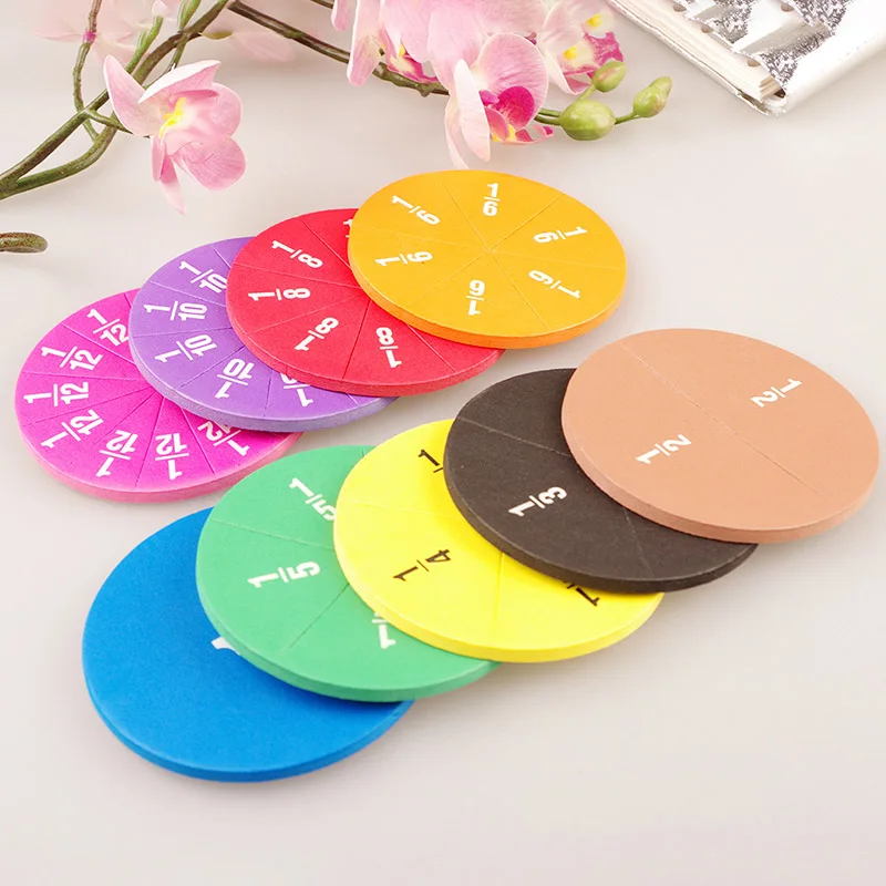 Circular Numbered Fractions Mathematics Teaching Tool EVA Round Shape Fractions Instrument Montessori Educational Math Toys
Circular Numbered Fractions Mathematics Teaching Tool EVA Round Shape Fractions Instrument Montessori Educational Math Toys