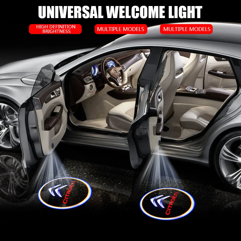 

Two Car Gadgets Automobile Door Atmosphere Lamp LED Welcome Light Projection Lamps for Citroens C1 C2 C3 C4 C5 C6 C8 C4L DS3 DS5