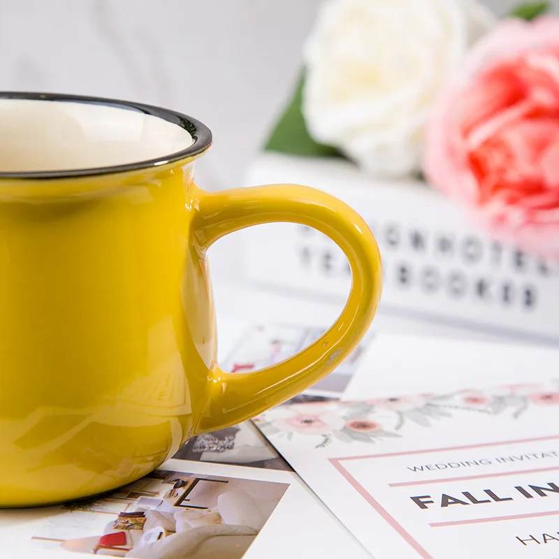 Description Picture 5 of itemHome Office Creative Gift Retro Tea Coffee Eco-friendly Mug High Quality Ceramics Drinking Mugs Ceramics Engraving Red Cups