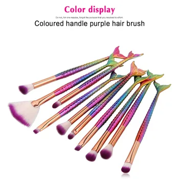 

10pcs Makeup Brushes Sets Maquiagem Foundation Powder Cosmetic Blush Eyeshadow Eyeliner Blending Women Beauty Make Up Brush Tool