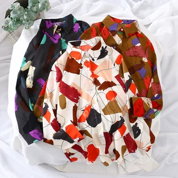 Summer Beach Shirts Long Sleeve Turn-Down Collar Women Printed Blouses Casual Streetwear Chiffon Tops Women Clothing 
Summer Beach Shirts Long Sleeve Turn-Down Collar Women Printed Blouses Casual Streetwear Chiffon Tops Women Clothing